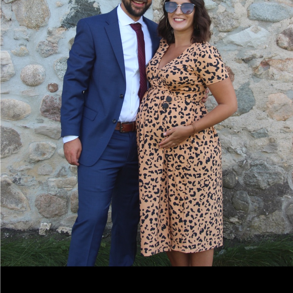 Leopard print maternity dress asos